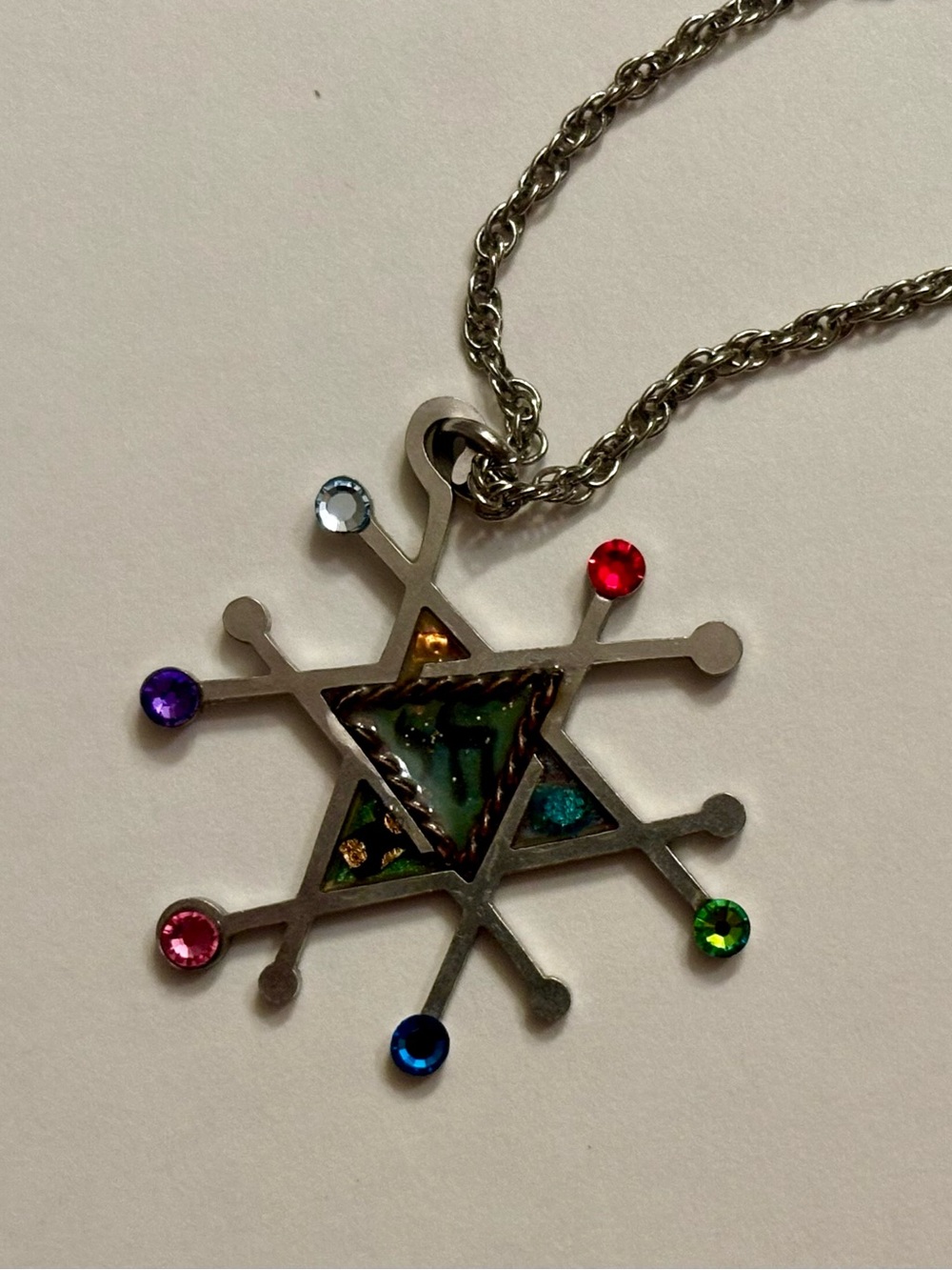 Seeka | Full of Life Modern Judaic Star and Chai Necklace